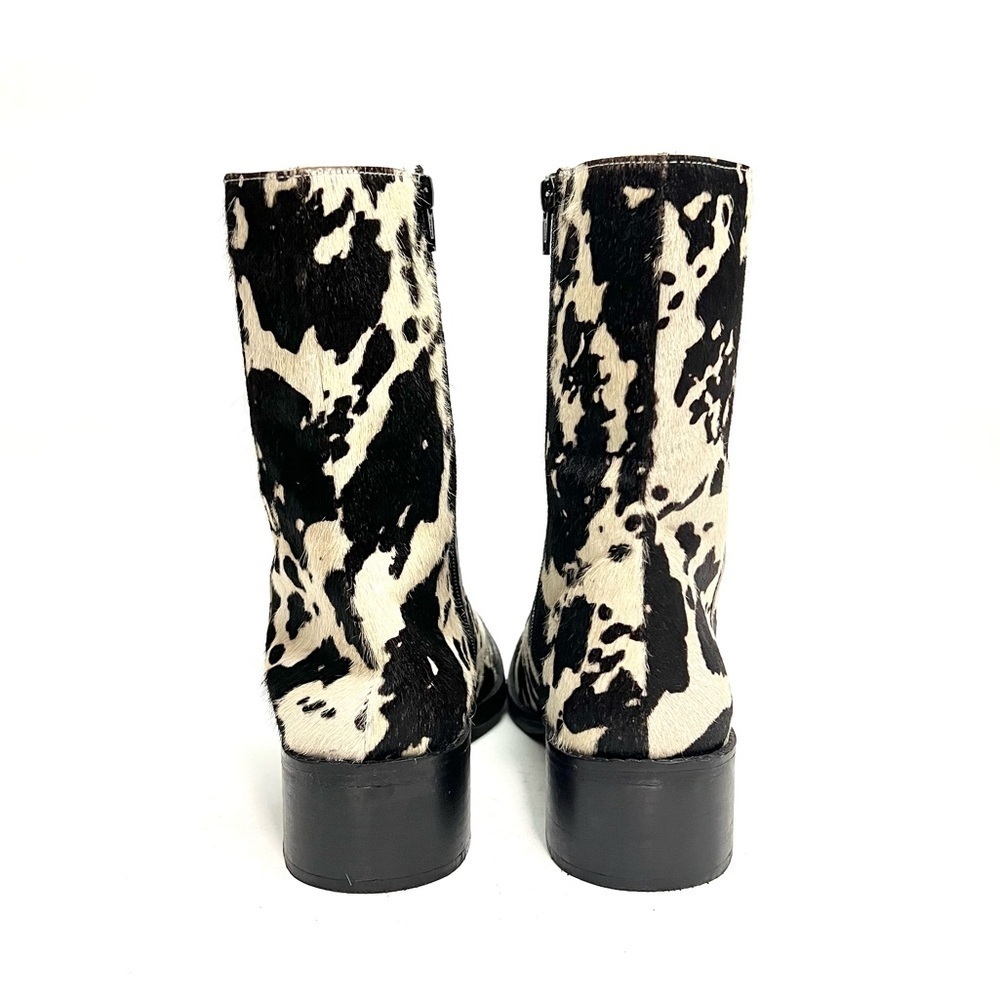 Vintage Y2K deadstock cow print pony hair square toe western fashion boots - Picture 8 of 9